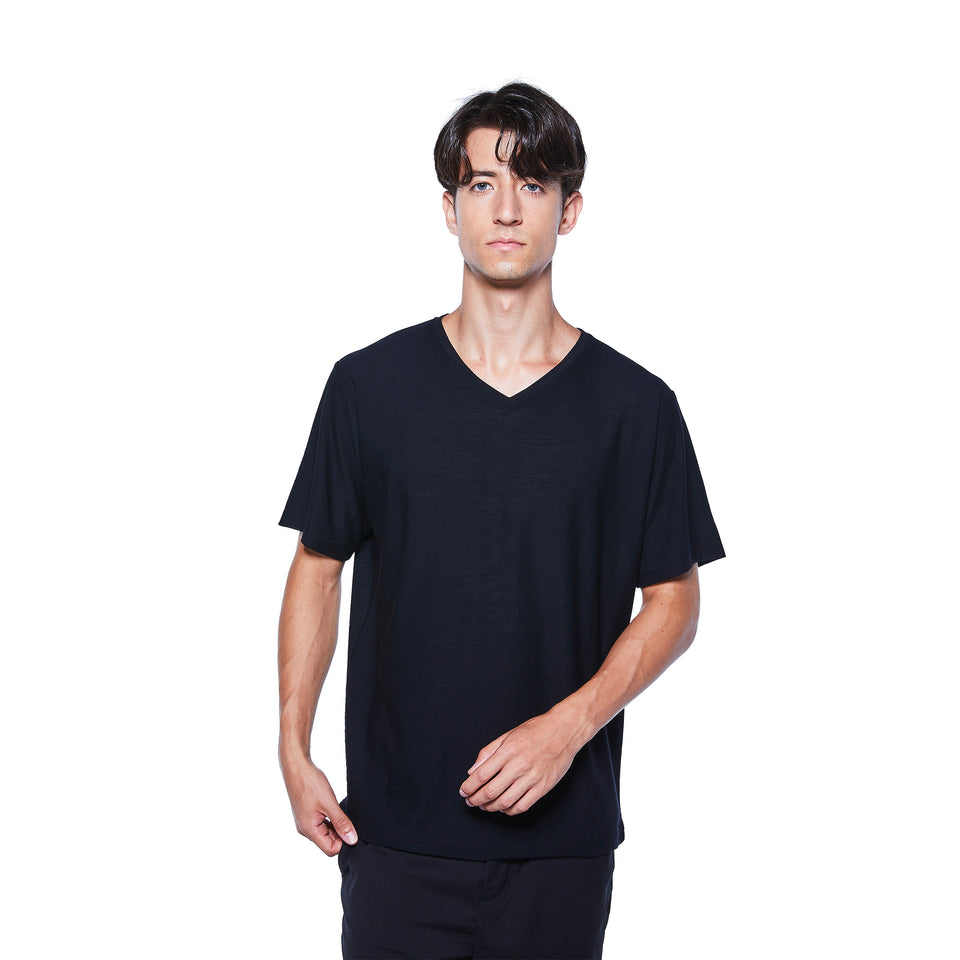 23時間を快適にするメリノTシャツ  （Vネック Super140's）