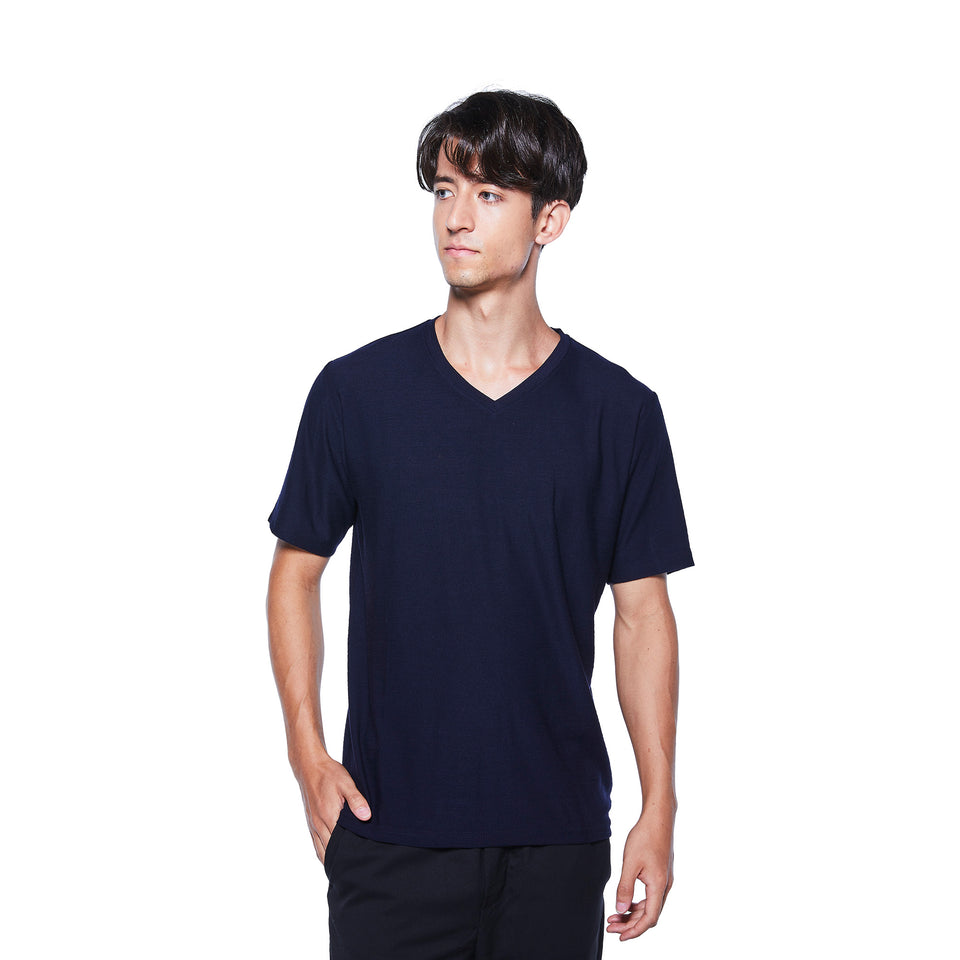 23時間を快適にするメリノTシャツ  （Vネック Super140's）