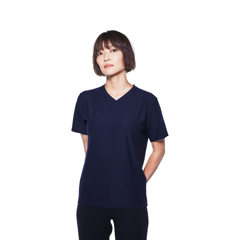 23時間を快適にするメリノTシャツ  （Vネック Super140's）