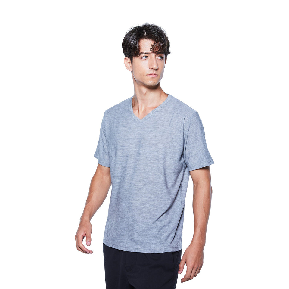 23時間を快適にするメリノTシャツ  2枚セット（Vネック Super140's）