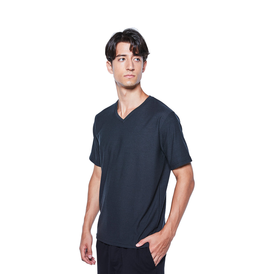 23時間を快適にするメリノTシャツ  （Vネック Super140's）