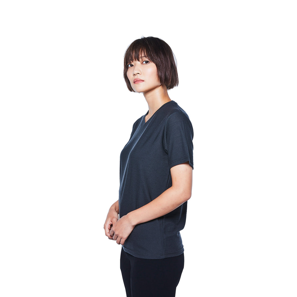 23時間を快適にするメリノTシャツ  （Vネック Super140's）