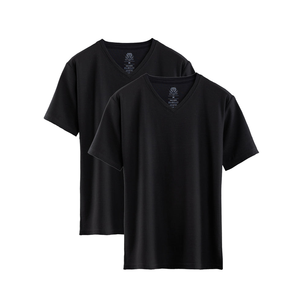 23時間を快適にするメリノTシャツ  2枚セット（Vネック Super140's）