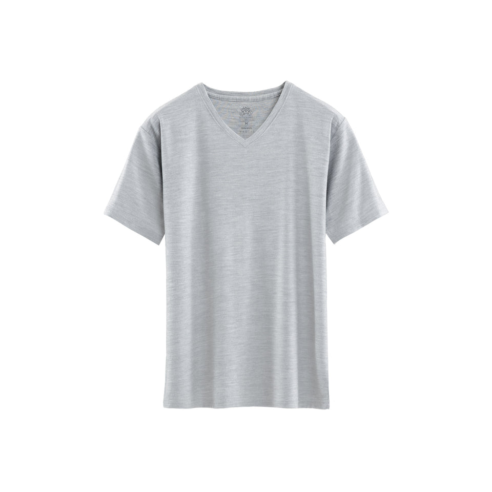 23時間を快適にするメリノTシャツ  （Vネック Super140's）